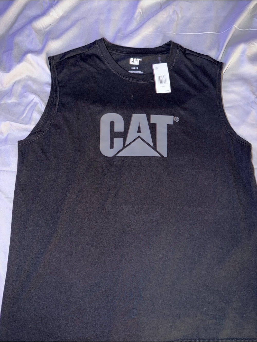 Men's Black Sleeveless Logo Tank